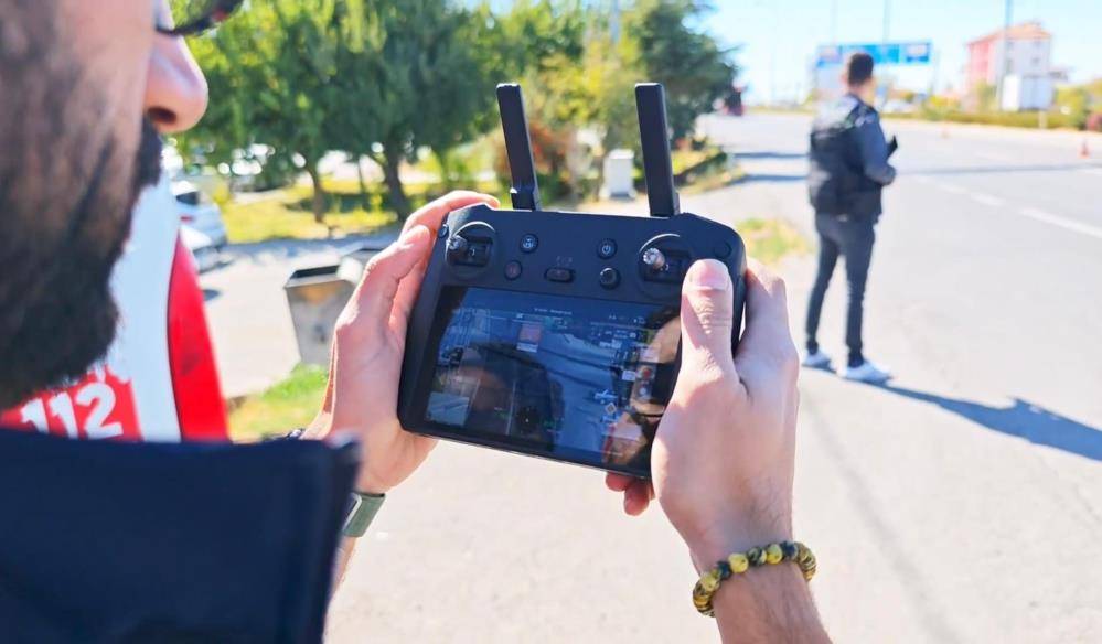 Konya yolunda denetim! Drone tespit etti, ekip cezayı yazdı 1